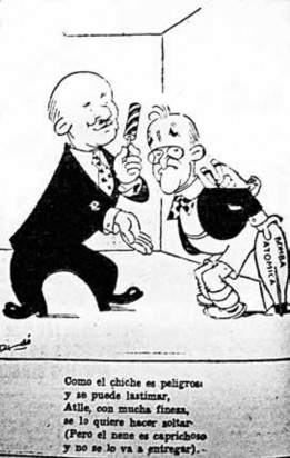 Figura 9. Ricardo Warecki, viñeta para el diario Crónica, Rosario, 7 de octubre de 1946.