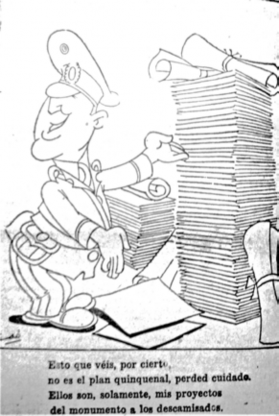 Figura 21. Ricardo Warecki, viñeta para el diario Crónica, Rosario, 21 de octubre de 1946.