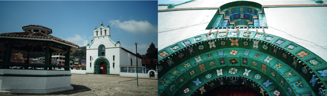 Imagen 1. Templo del parque central San Juan Chamula. (Adelaida Gil, 2018).