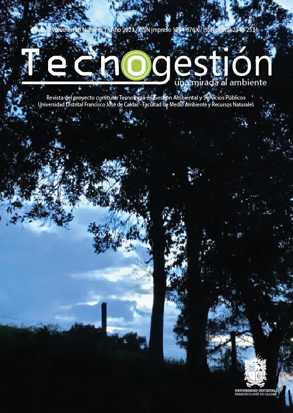 					Ver Vol. 20 Núm. 1 (2023): Revista Tecnogestión: Una mirada al ambiente
				